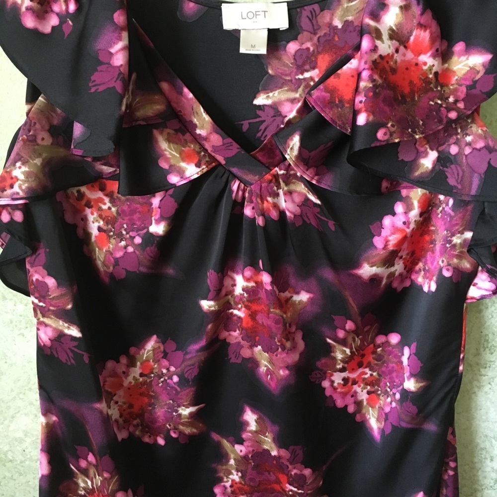 LOFT Floral Blouse